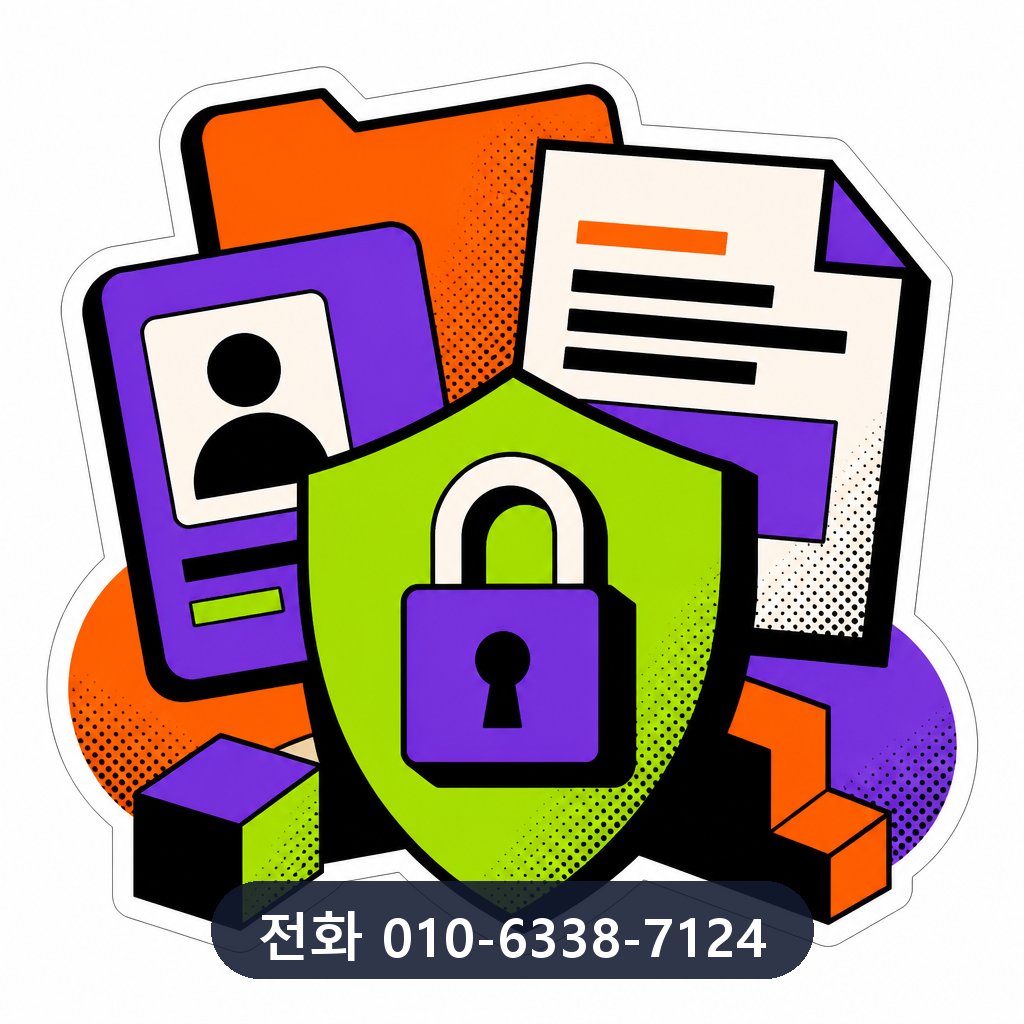 카드 한도 현금화 개인정보 보호 이미지 · 문의 010-6338-7124